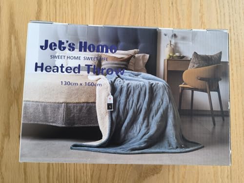 Electric Heated Blanket 130x160cm – 6 Heat Settings, 10H Timer, Machine Washable