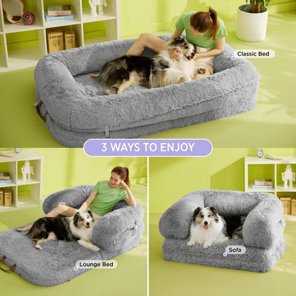 FEERWAY™ 3-in-1 Foldable Human Dog Bed for Adults