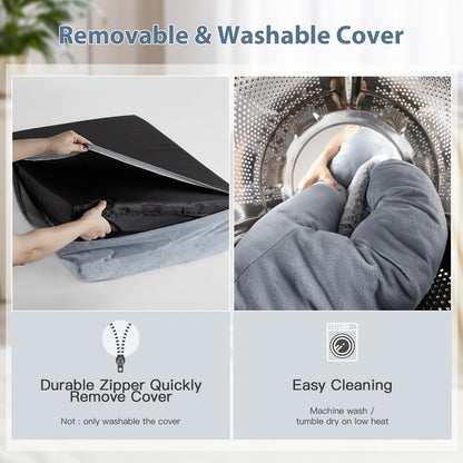 Feerway™  XL Dog Sofa Bed | Extra-Large Orthopedic Pet Couch with Bolster Sides & Removable Waterproof Washable Cover