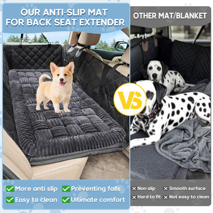 Feerway™  Dog Car Bed Mat | 56" × 28.7" Non-Slip Backseat Extender, Chew-Resistant Travel Pad & Scratch-Proof Pet Blanket for Trucks, SUVs & Sedans (Grey)
