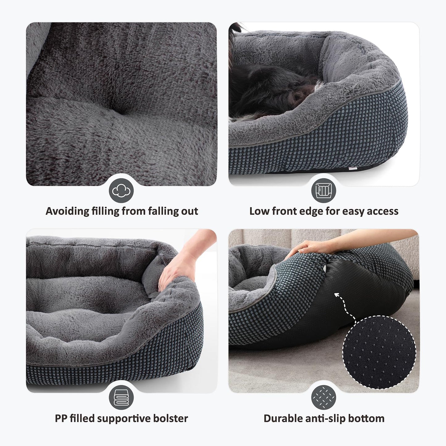 Feerway™ CozyNest Orthopedic Pet Bed – Small | Ultra-Soft, Calming & Washable Pet Bed