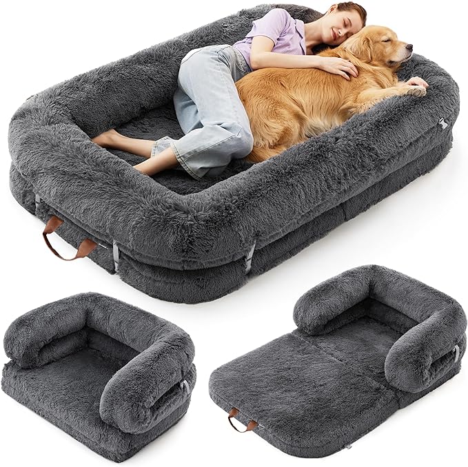 FEERWAY™ 3-in-1 Foldable Human Dog Bed for Adults