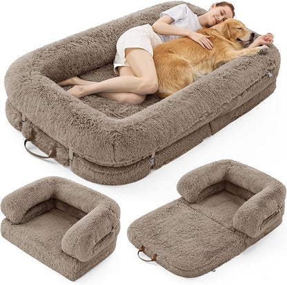 FEERWAY™ 3-in-1 Foldable Human Dog Bed for Adults