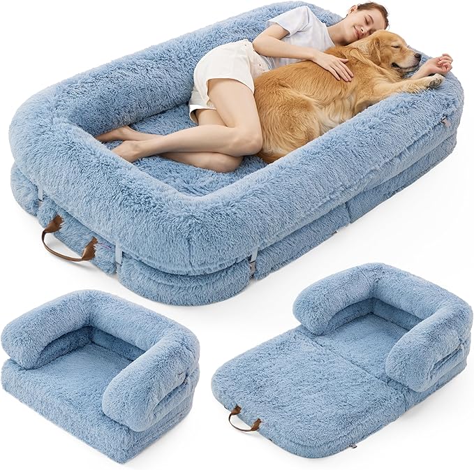 FEERWAY™ 3-in-1 Foldable Human Dog Bed for Adults