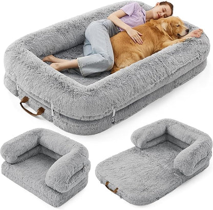 FEERWAY™ 3-in-1 Foldable Human Dog Bed for Adults